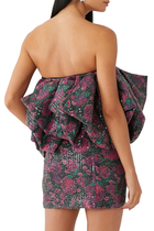 Sequins-Embellished Mini Bow Dress